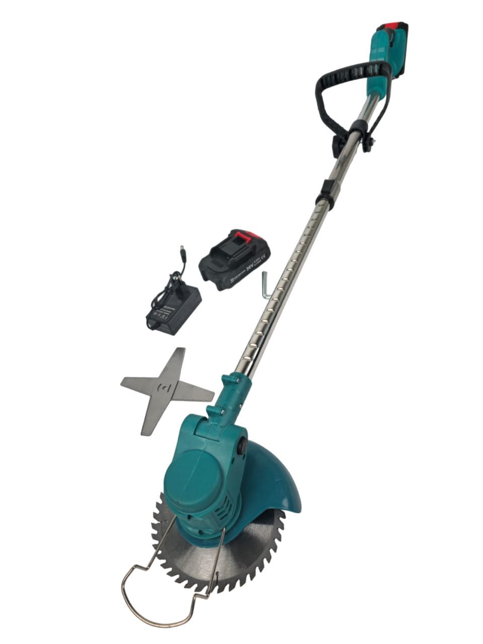 Motocoasa Top Helper cu 2 Acumulatori, Maner Telescopic, 36V, 8AH